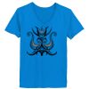 Ladies’  Junior Fine Jersey V-Neck Longer Length T-Shirt Thumbnail