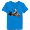Ladies’  Junior Fine Jersey V-Neck Longer Length T-Shirt Thumbnail