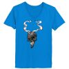 Ladies’  Junior Fine Jersey V-Neck Longer Length T-Shirt Thumbnail