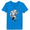Ladies’  Junior Fine Jersey V-Neck Longer Length T-Shirt Thumbnail