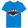 Ladies’  Junior Fine Jersey V-Neck Longer Length T-Shirt Thumbnail
