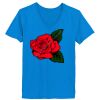 Ladies’  Junior Fine Jersey V-Neck Longer Length T-Shirt Thumbnail