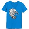 Ladies’  Junior Fine Jersey V-Neck Longer Length T-Shirt Thumbnail