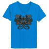 Ladies’  Junior Fine Jersey V-Neck Longer Length T-Shirt Thumbnail