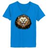 Ladies’  Junior Fine Jersey V-Neck Longer Length T-Shirt Thumbnail