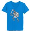 Ladies’  Junior Fine Jersey V-Neck Longer Length T-Shirt Thumbnail