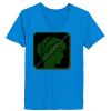 Ladies’  Junior Fine Jersey V-Neck Longer Length T-Shirt Thumbnail