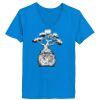 Ladies’  Junior Fine Jersey V-Neck Longer Length T-Shirt Thumbnail