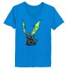 Ladies’  Junior Fine Jersey V-Neck Longer Length T-Shirt Thumbnail