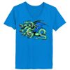 Ladies’  Junior Fine Jersey V-Neck Longer Length T-Shirt Thumbnail
