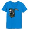 Ladies’  Junior Fine Jersey V-Neck Longer Length T-Shirt Thumbnail