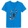 Ladies’  Junior Fine Jersey V-Neck Longer Length T-Shirt Thumbnail