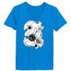Ladies’  Junior Fine Jersey V-Neck Longer Length T-Shirt Thumbnail