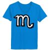 Ladies’  Junior Fine Jersey V-Neck Longer Length T-Shirt Thumbnail