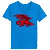 Ladies’  Junior Fine Jersey V-Neck Longer Length T-Shirt Thumbnail