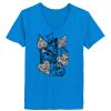 Ladies’  Junior Fine Jersey V-Neck Longer Length T-Shirt Thumbnail