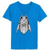 Ladies’  Junior Fine Jersey V-Neck Longer Length T-Shirt Thumbnail