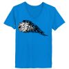 Ladies’  Junior Fine Jersey V-Neck Longer Length T-Shirt Thumbnail