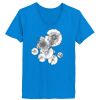 Ladies’  Junior Fine Jersey V-Neck Longer Length T-Shirt Thumbnail