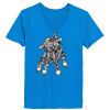 Ladies’  Junior Fine Jersey V-Neck Longer Length T-Shirt Thumbnail