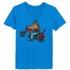 Ladies’  Junior Fine Jersey V-Neck Longer Length T-Shirt Thumbnail