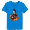 Ladies’  Junior Fine Jersey V-Neck Longer Length T-Shirt Thumbnail