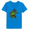 Ladies’  Junior Fine Jersey V-Neck Longer Length T-Shirt Thumbnail