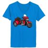 Ladies’  Junior Fine Jersey V-Neck Longer Length T-Shirt Thumbnail
