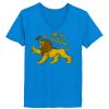 Ladies’  Junior Fine Jersey V-Neck Longer Length T-Shirt Thumbnail