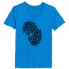 Ladies’  Junior Fine Jersey V-Neck Longer Length T-Shirt Thumbnail