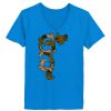 Ladies’  Junior Fine Jersey V-Neck Longer Length T-Shirt Thumbnail