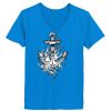 Ladies’  Junior Fine Jersey V-Neck Longer Length T-Shirt Thumbnail