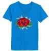 Ladies’  Junior Fine Jersey V-Neck Longer Length T-Shirt Thumbnail