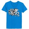 Ladies’  Junior Fine Jersey V-Neck Longer Length T-Shirt Thumbnail