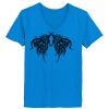 Ladies’  Junior Fine Jersey V-Neck Longer Length T-Shirt Thumbnail