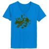 Ladies’  Junior Fine Jersey V-Neck Longer Length T-Shirt Thumbnail