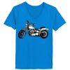 Ladies’  Junior Fine Jersey V-Neck Longer Length T-Shirt Thumbnail