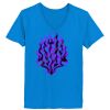 Ladies’  Junior Fine Jersey V-Neck Longer Length T-Shirt Thumbnail