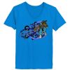 Ladies’  Junior Fine Jersey V-Neck Longer Length T-Shirt Thumbnail