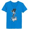 Ladies’  Junior Fine Jersey V-Neck Longer Length T-Shirt Thumbnail