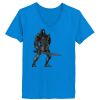 Ladies’  Junior Fine Jersey V-Neck Longer Length T-Shirt Thumbnail