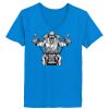 Ladies’  Junior Fine Jersey V-Neck Longer Length T-Shirt Thumbnail