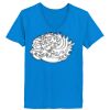 Ladies’  Junior Fine Jersey V-Neck Longer Length T-Shirt Thumbnail