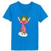 Ladies’  Junior Fine Jersey V-Neck Longer Length T-Shirt Thumbnail