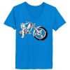 Ladies’  Junior Fine Jersey V-Neck Longer Length T-Shirt Thumbnail