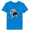 Ladies’  Junior Fine Jersey V-Neck Longer Length T-Shirt Thumbnail