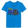 Ladies’  Junior Fine Jersey V-Neck Longer Length T-Shirt Thumbnail