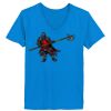 Ladies’  Junior Fine Jersey V-Neck Longer Length T-Shirt Thumbnail