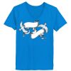 Ladies’  Junior Fine Jersey V-Neck Longer Length T-Shirt Thumbnail