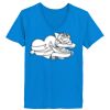 Ladies’  Junior Fine Jersey V-Neck Longer Length T-Shirt Thumbnail